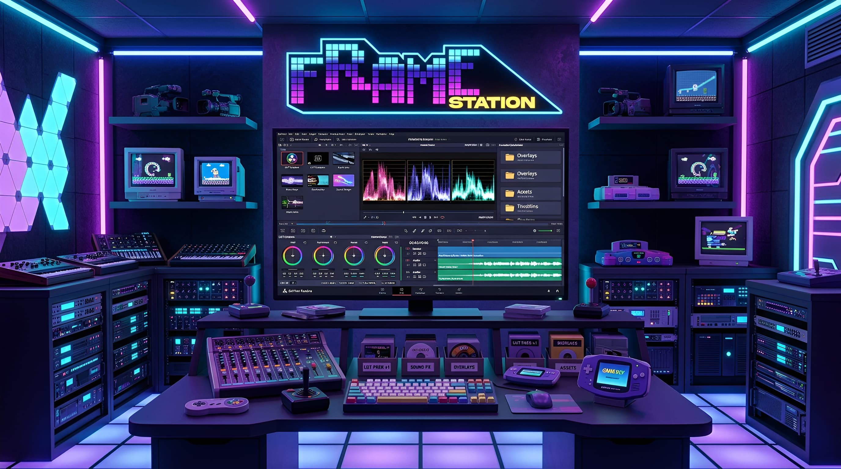 Studio interior — color grading suite