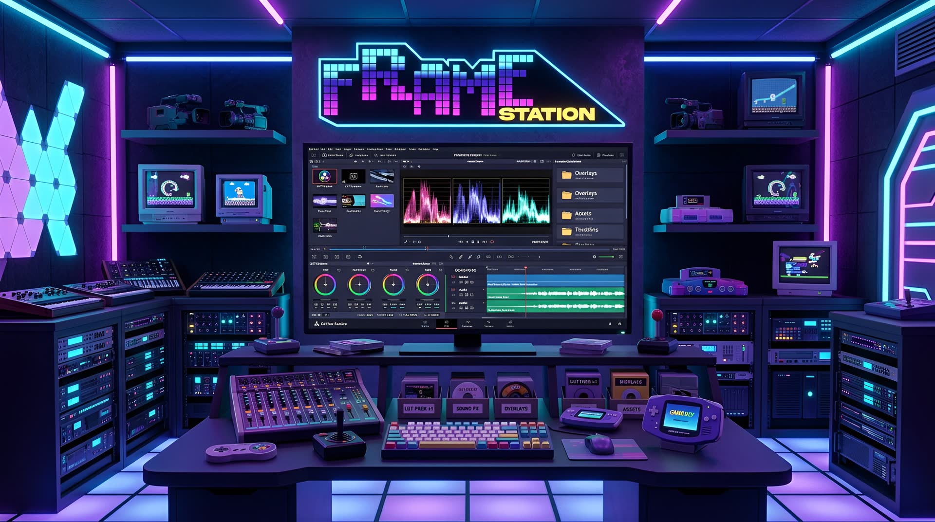 Studio interior — color grading suite